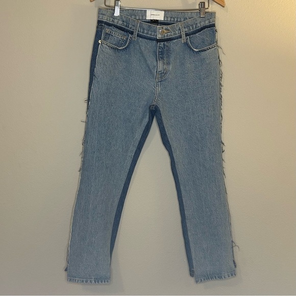 Women’s Jeans Size 28 Current/Elliott Blue High Rise Ankle Crop Two-Toned Rugged - Picture 2 of 15